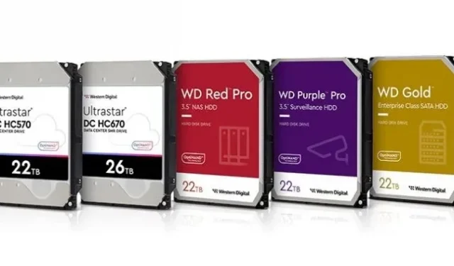 Western Digital kündigt 26-TB-Festplatten und 15-TB-Server-SSDs an