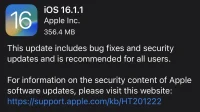 Выпущена iOS 16.1.1 с исправлениями ошибок и обновлениями безопасности