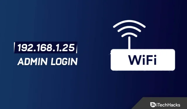 192.168.1.25 Admin login page, username, password and WiFi settings