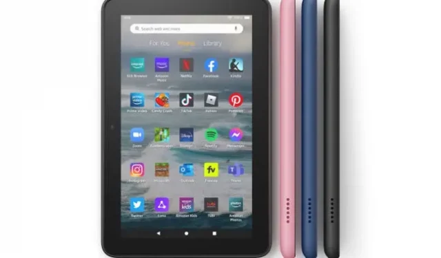 2022 m. Amazon Fire 7 Tablet su USB-C už labai pigią 74,99 USD kainą