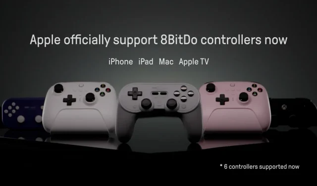此次固件更新增加了這些 8BitDo 遊戲控制器的 Apple 兼容性。