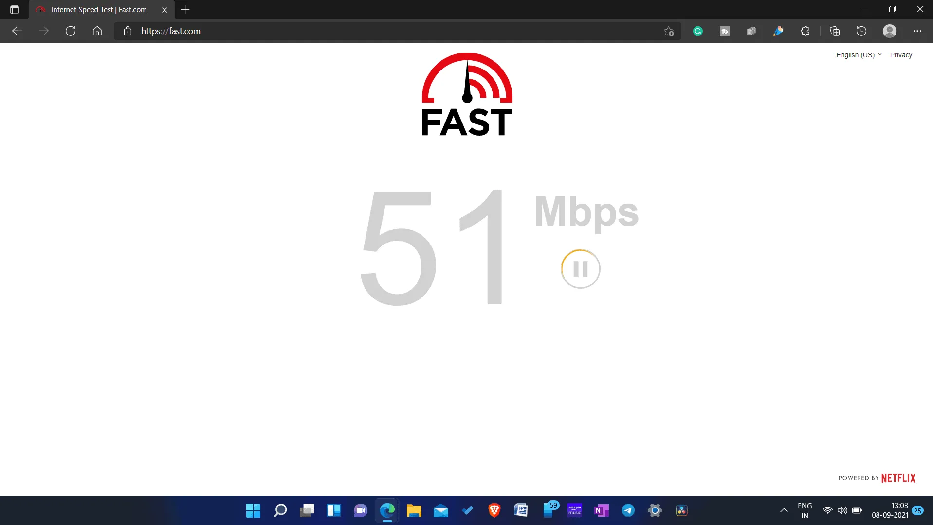 Internet speed