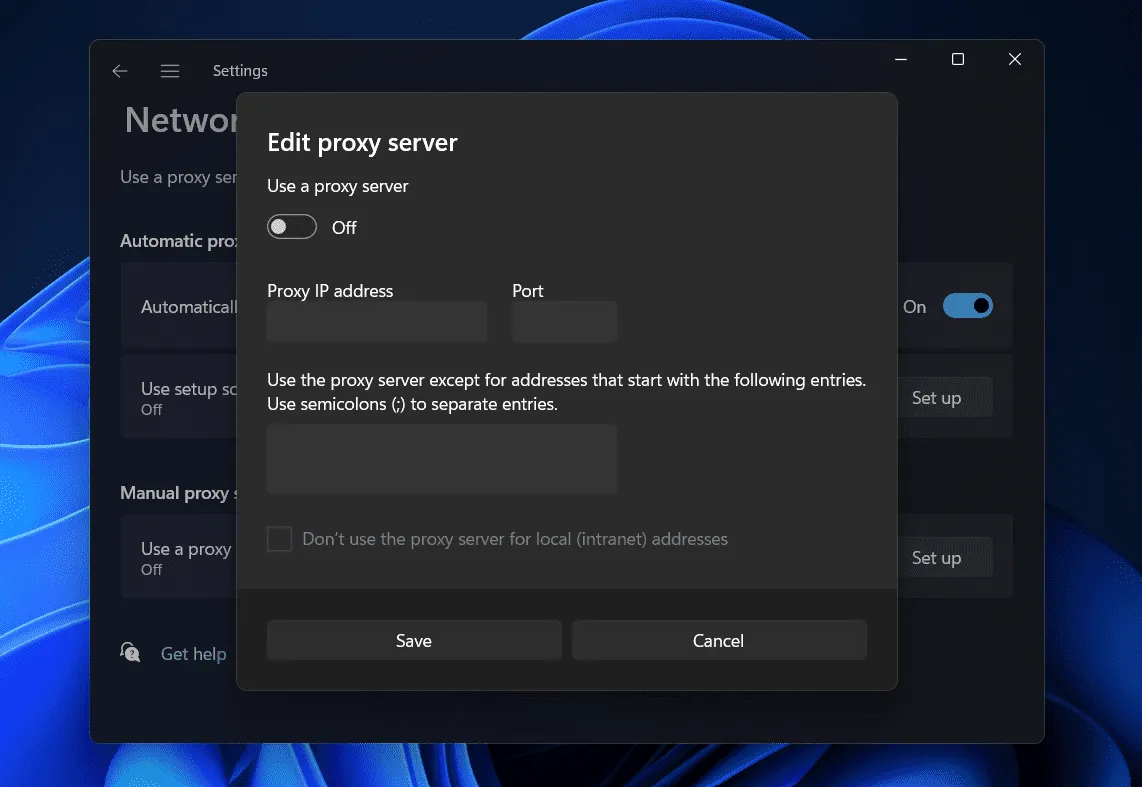 Usar um servidor proxy