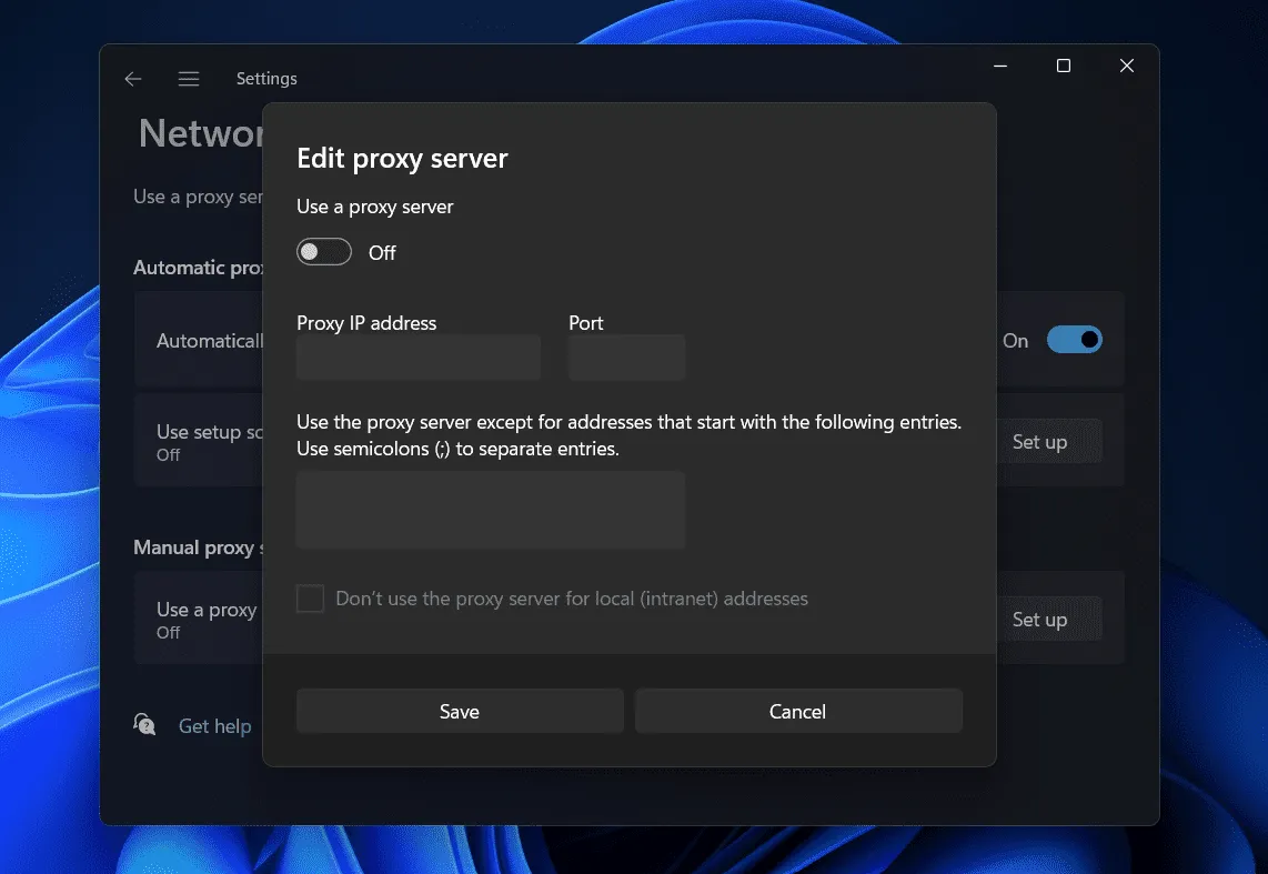 Use a proxy server