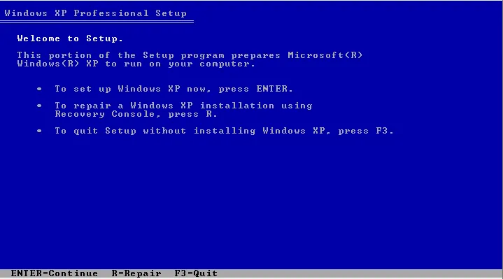 Installerar Windows XP