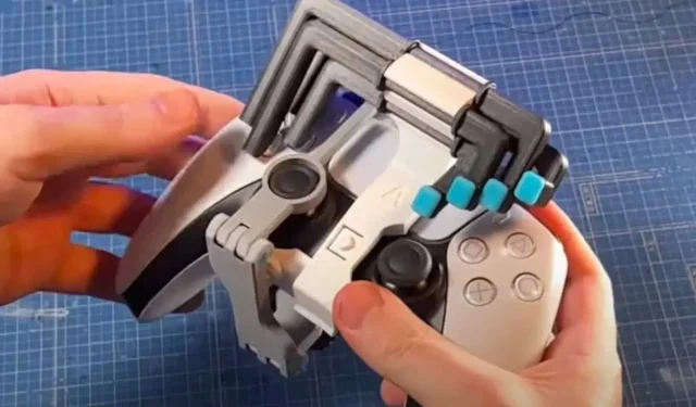 3D-geprinte DualSense-adapter – Speel PS5 met één hand.
