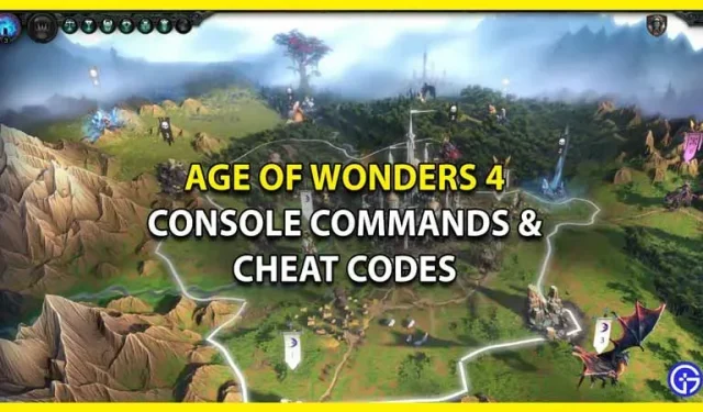 Comandos de console e códigos de hack para Age of Wonders 4 (2023)