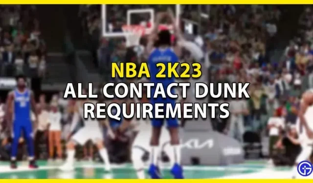 NBA 2K23: Vereisten voor contactdunken