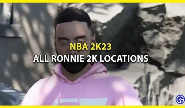 Where can I find Ronnie 2K in NBA 2K23? (all places)