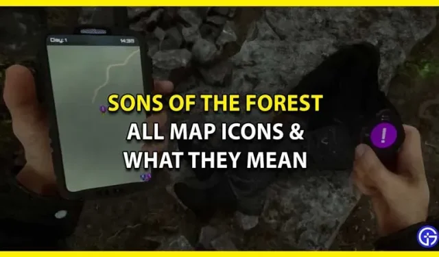Explication de toutes les icônes de carte et leur signification dans Sons of the Forest