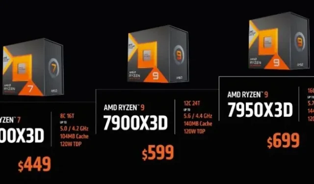 (De flesta) Spelorienterade AMD Ryzen 7000 X3D-processorer kommer 28 februari