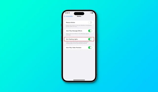 O iOS 16.4 pode escurecer automaticamente as luzes intermitentes causadoras de epilepsia no vídeo