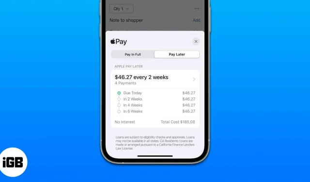 Apple Pay Later 是什麼以及它如何運作