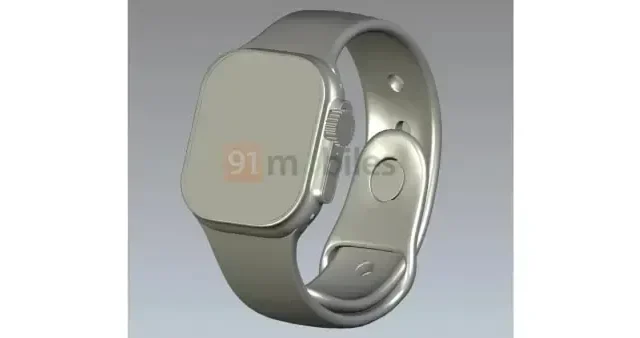 Apple Watch Pro : le rendu affiche un écran plus grand et un nouveau bouton