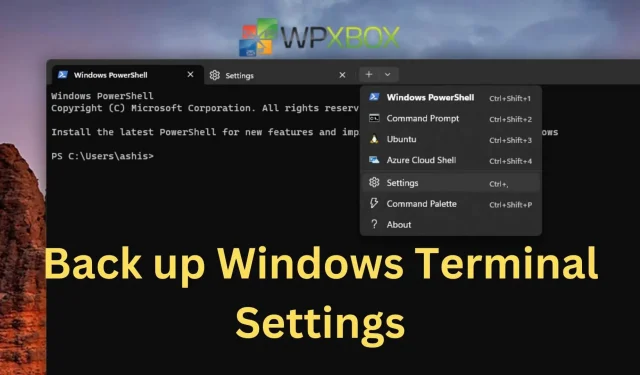 Hoe een back-up te maken van Windows Terminal-instellingen