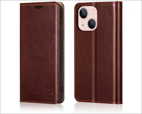 Чохол Belemay для iPhone 14 Plus Wallet Case-Flip Phone Case з натуральної шкіри