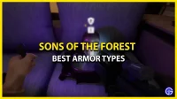 All types of armor in Sons of The Forest – (gold, bone, tech, etc.)