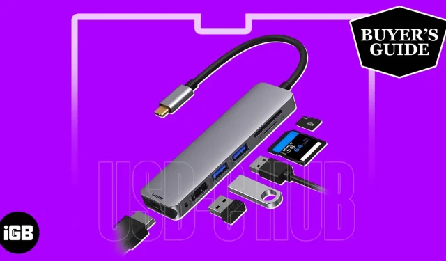 Geriausi USB-C šakotuvai, skirti MacBook Pro 2023 m