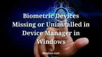 Biometric devices are missing or removed from Device Manager in Windows