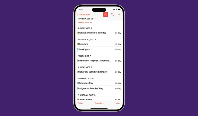 Agenda-evenementen bekijken als een lijst op iPhone, iPad en Apple Watch