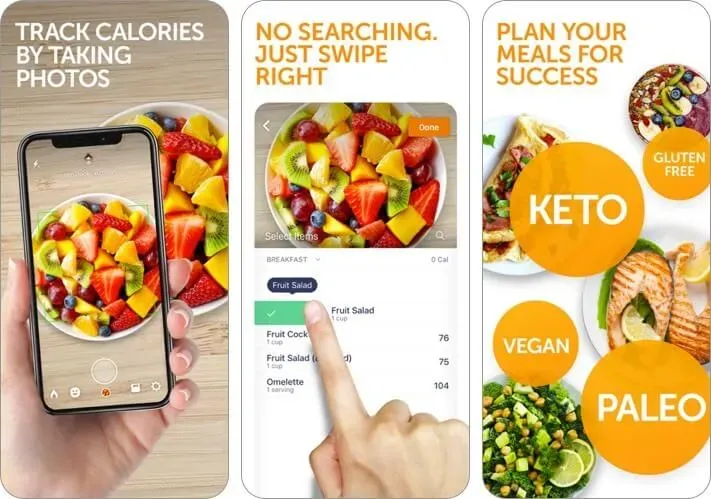 calorie mama ai: kosträknare iphone och ipad app skärmdump