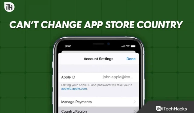Виправити Неможливо змінити країну/регіон App Store на iPhone та iPad