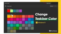 Windows 11에서 작업 표시줄의 색상을 변경하는 방법