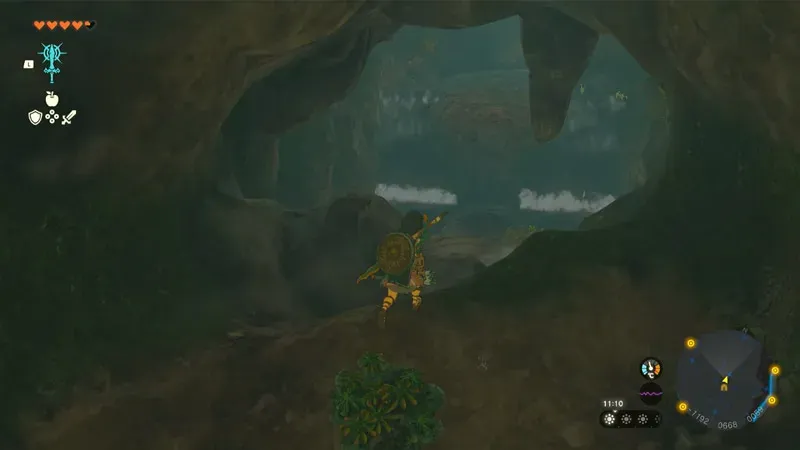 Posizione dell'attrezzatura da arrampicata in Legend of Zelda