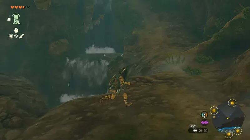 Localização do equipamento de escalada em Legend of Zelda