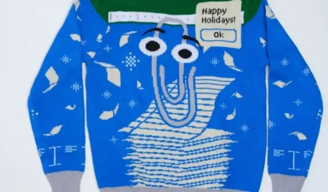 This year’s ugly Microsoft sweater has an offer for you: it’s Clippy