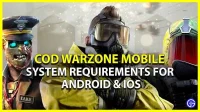 COD Warzone mobiele systeemvereisten voor Android en iOS
