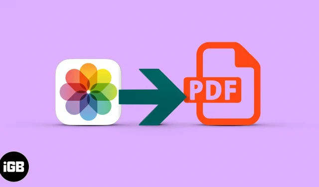 Comment convertir des photos en PDF sur iPhone et iPad (4 façons)