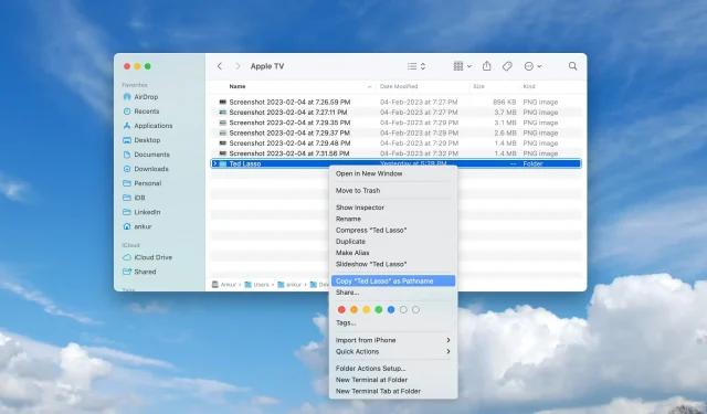 如何直接從 Mac 上的 Finder 複製文件或文件夾的完整路徑