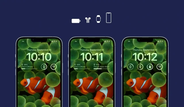 Lukitusnäytön akun widgetin mukauttaminen iPhonessa iOS 16:ssa