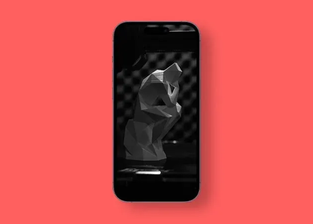 Темна скульптура Орігамі Шпалери для iPhone 