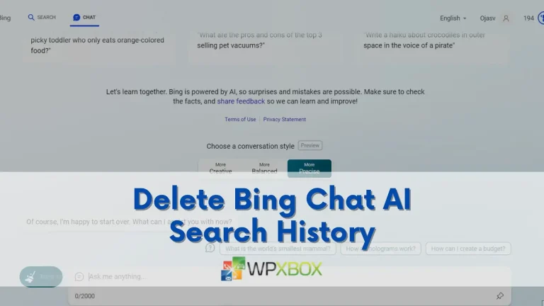 How to Remove AI Search History from Bing Talk