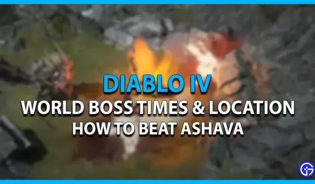 Diablo 4 maailmabossi aeg ja asukoht: kuidas Ashavat võita