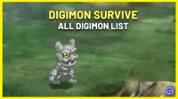 Digimon Overleef alle Digimon-lijst