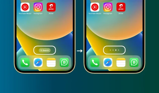 Hoe de zoekknop van het startscherm van de iPhone in iOS 16 te verwijderen