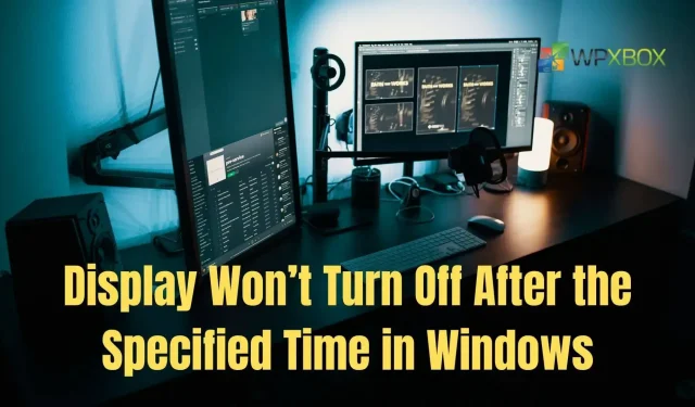 La pantalla no se apaga después del tiempo especificado en Windows