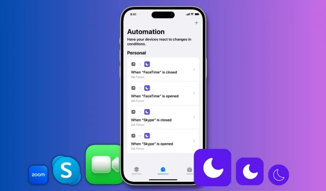 Jak ustawić iPhone’a, aby automatycznie włączał DND po otwarciu Zoom, Skype, FaceTime lub dowolnej innej aplikacji