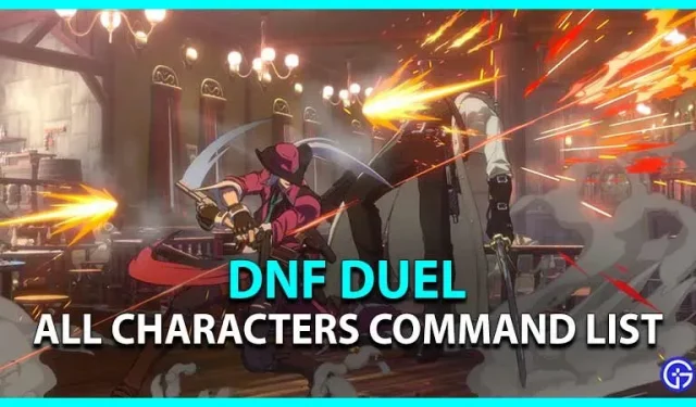 DNF Duel의 모든 캐릭터 팀 목록