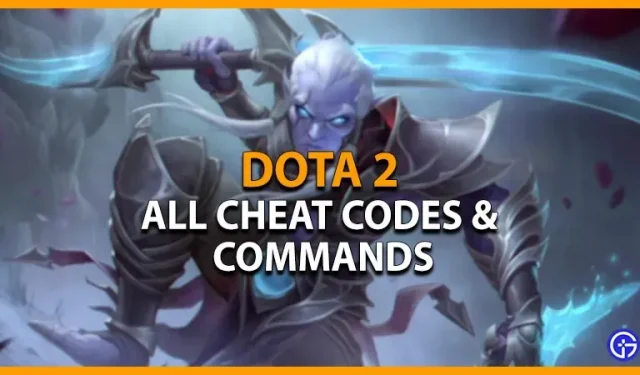 Dota 2의 Cheat Codes & Commands Guide로 아이템, 영웅 등을 만드세요.