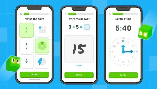 Kostenlose Duolingo Mathe-App für iOS