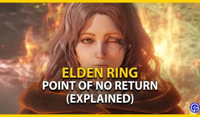 Elden Ring Point of no return (uitleg)