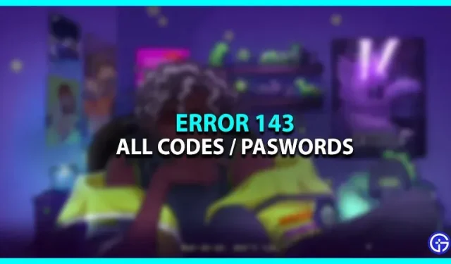 Codici di errore 143 – Tutte le password del PC degli amici!