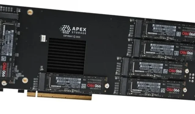 この新興企業は、最大 21 個の PCIe 4.0、168TB SSD を搭載できる 2,800 ドルのアドオン カードを計画しています。 