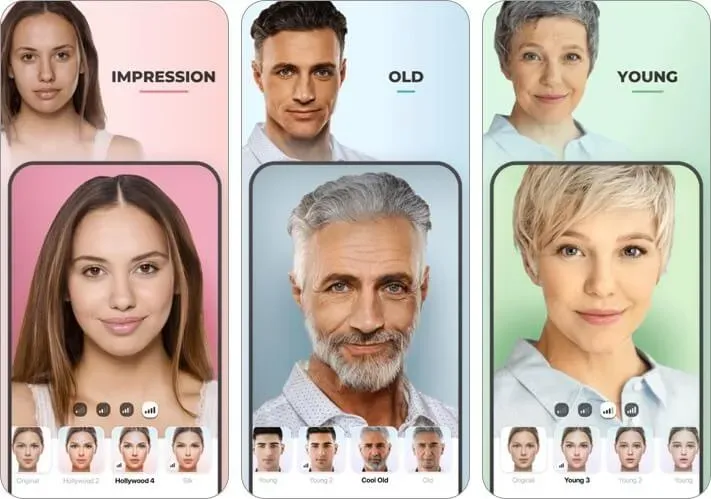 faceapp - AI 얼굴 편집기 아이폰과 아이패드 앱 스크린샷