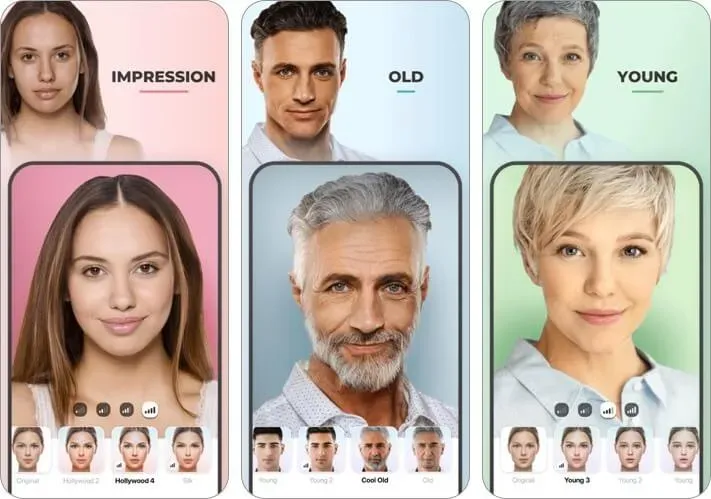 faceapp – iphone'i ja ipadi rakenduse ai-näoredaktor