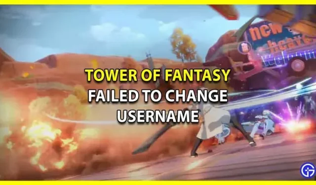 Tower Of Fantasy: Warum kann ich meinen Benutzernamen nicht ändern?